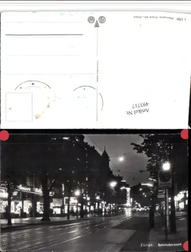 493717,Zürich Bahnhofstraße Straßenansicht b. Nacht