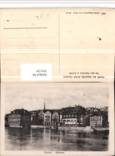 503129,Zürich Teilansicht Rathaus