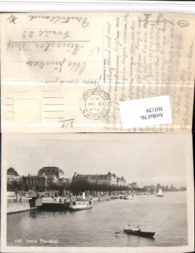503139,Zürich Uto-Quai Teilansicht Dampfer Boote