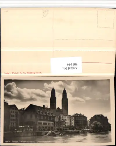 503144,Zürich Rathausquai Großmünster Kirche