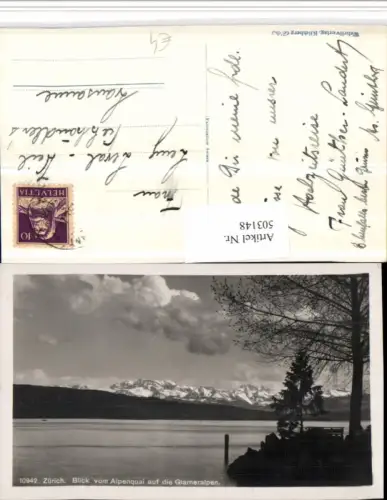 503148,Zürich Blick vom Alpenquai auf Glarneralpen Bergkulisse