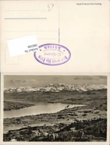 586508,Zürich Uetliberg Blick auf Zürichsee u. Glärnischkette