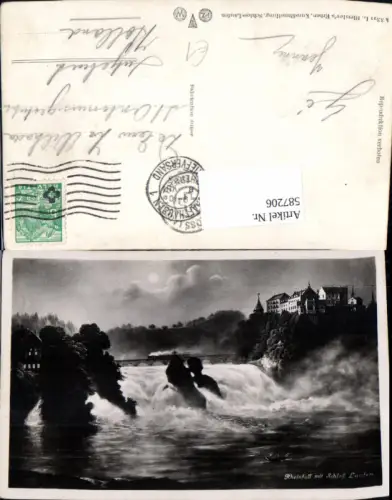 587206,Rheinfall m. Schloss Laufen Laufen-Uhwiesen Switzerland