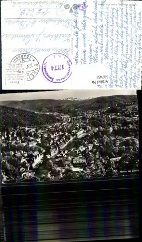 587451,Foto Ak Baden b. Zürich Switzerland Stempel Österr. Zensurstelle 1374