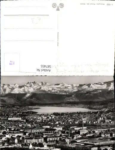587455,Foto Ak Zürich u. d. Alpen Switzerland