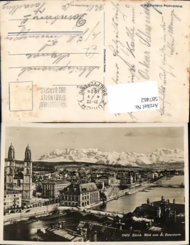 587462,Zürich Blick v. St Petersturm Switzerland