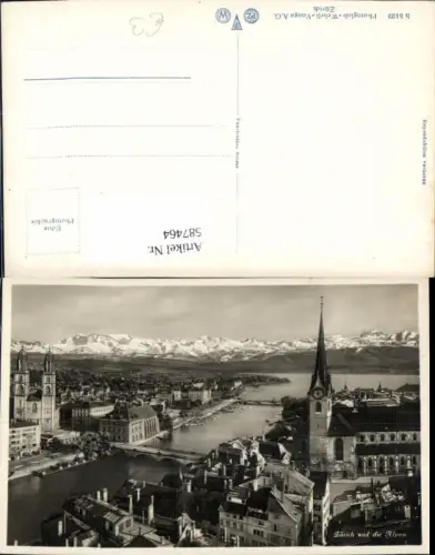 587464,Foto Ak Zürich u. d. Alpen Switzerland