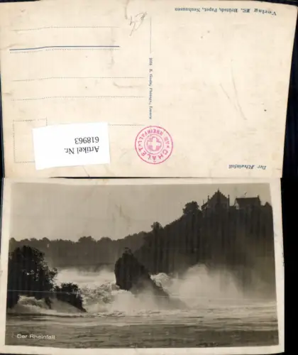618963,Foto Ak Der Rheinfall Laufen-Uhwiesen Schloss Laufen