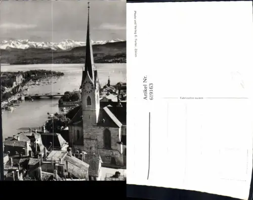 619163,Zürich Fraumünsterkirche m. Glarneralpen Kirche