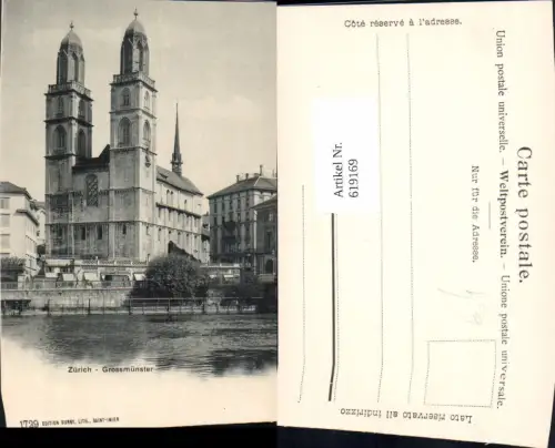 619169,Zürich Grossmünster Kirche