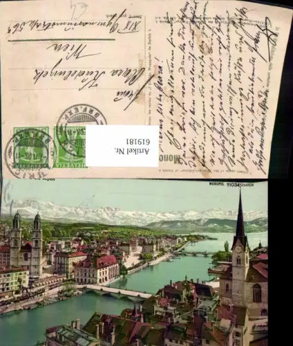 619181,Zürich u. d. Alpen