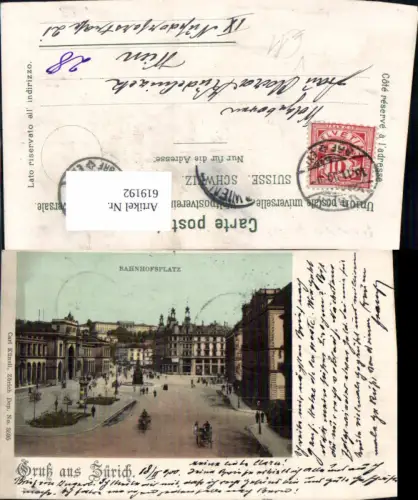 619192,Litho Zürich Bahnhofsplatz pub Carl Künzli 3595
