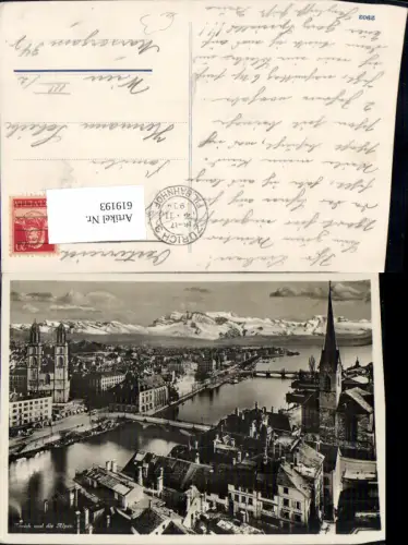 619193,Zürich u. d. Alpen
