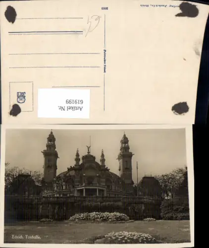 619199,Foto Ak Zürich Tonhalle