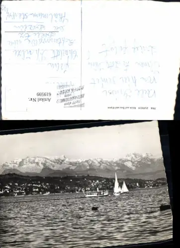 619599,Foto Ak Zürich Blick auf See u. Alpen