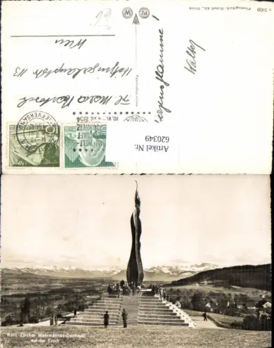 620349,Foto Ak Kant Zürcher Wehrmänner-Denkmal auf der Forch Küsnacht