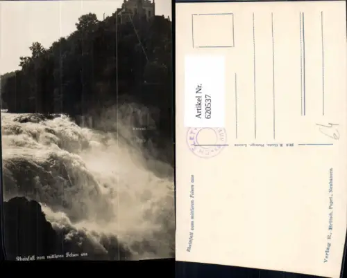 620537,Laufen-Uhwiesen Rheinfall v. Mittleren Felsen aus Schloss Laufen