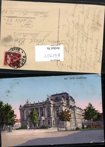645375,Zürich Landestheater Theater Straßenansicht
