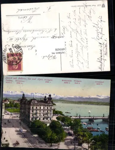 695458 Zürich Bellevue See Alpen Hotel Quai pub Paul Bender 522