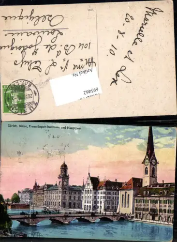 695462 Zürich Meise Fraumünster Stadthaus Quai Hauptpost Postamt