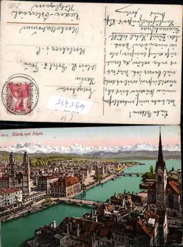 695475 Zürich und Alpen gel Oberhollabrunn