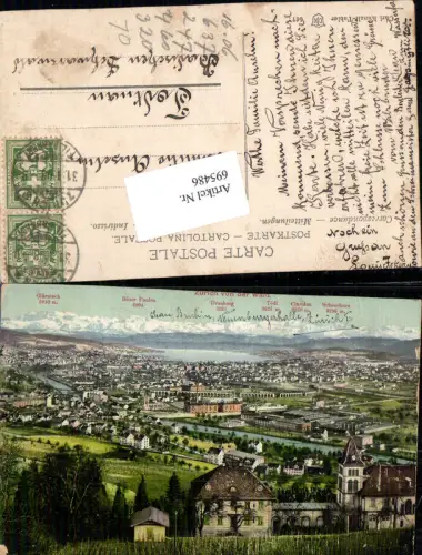695486 Zürich v. Wald pub Carl Künzli-Tobler 567 gel Todtnau