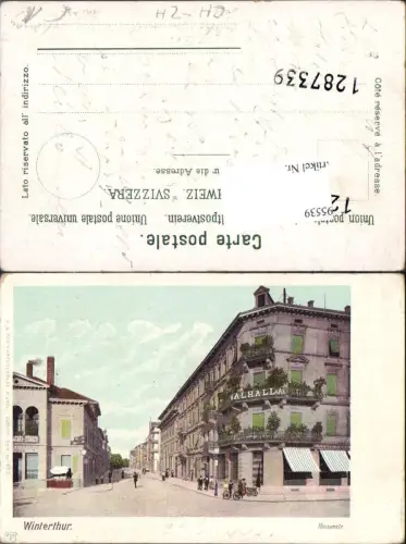695539 Winterthur Museumstraße Straßenansicht Hotel Walhalla Zürich pub Künzli 6313