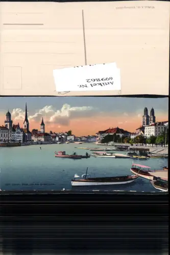 699862 Zürich Quaibrücke Boote