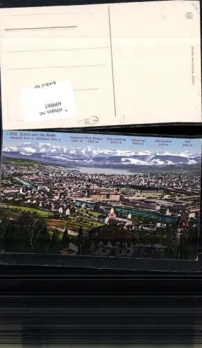 699865 Vogelschau Zürich Alpen pub Photoglob
