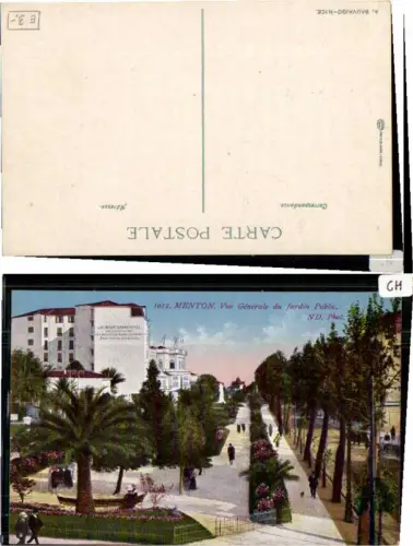 60879,Menton Vue Generale Jardin Public 1915