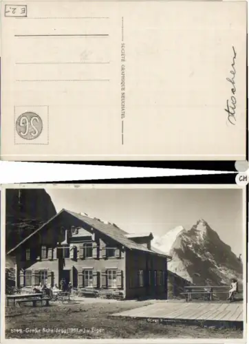 60892,Grosse Scheidegg mit Eiger Leute Berghaus
