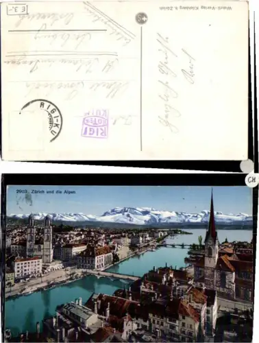 60895,Zürich und die Alpen 1915