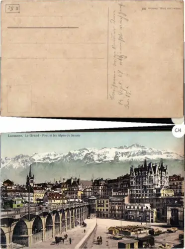 64140,Lausanne Le Grand Pont et les Alpes