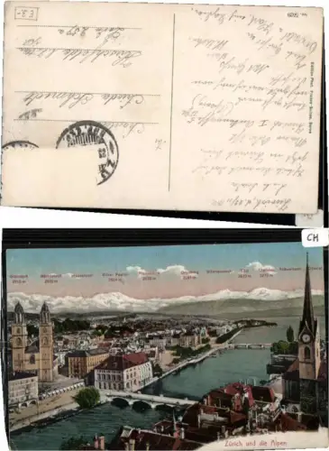 64180,Zürich und die Alpen 1915