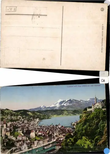 64562,Luzern mit Rigi Gütsch COLOR 1915