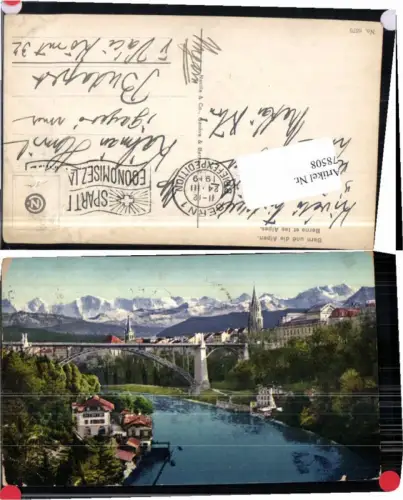 78508,Bern und die Alpen 1919 Briefexpedition 1919
