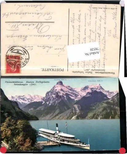 Vierwaldstättersee Stations Tellsplatte Salondampfer Uri Dampfer 78520