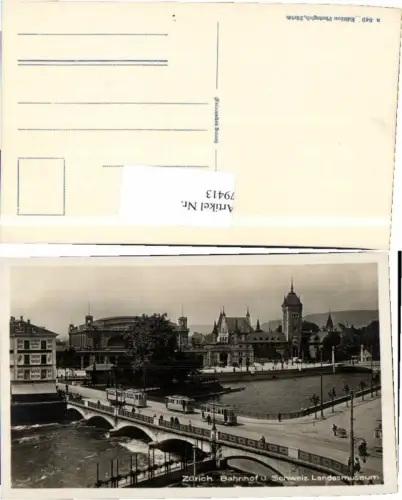 79413,Zürich Bahnhof Landesmuseum Strassenbahn