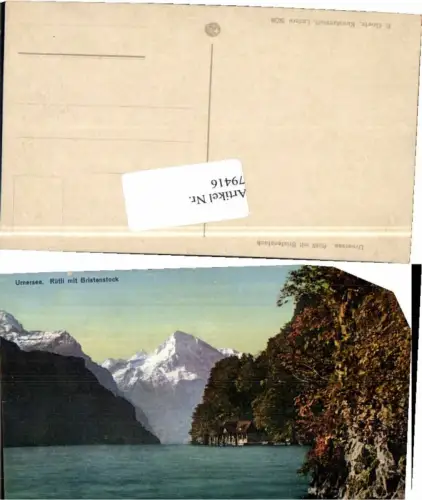 79416,Urnersee Rütli m. Bristenstock 1920