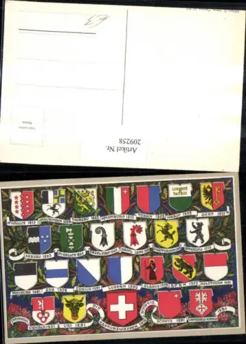 209258,Kantonswappen d. Schweiz Kanton Wappen