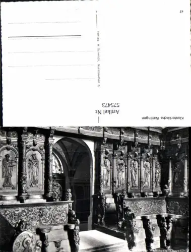 575473,Wettingen Klosterkirche Chorstühle Innen