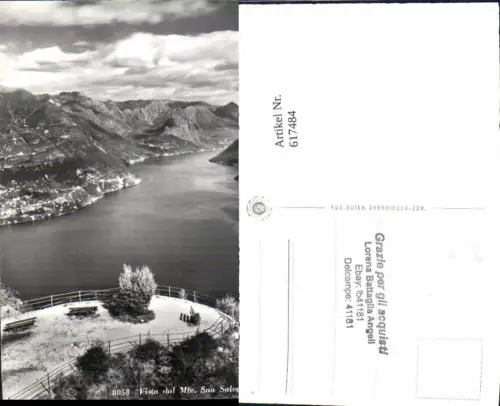 617484,Foto Ak Lugano Vista dal Mte. San Salvatore