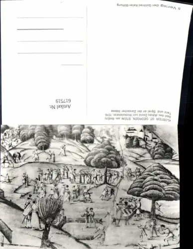 617519,Stein a. Rhein Kloster St Georgen Festsaal Gemälde Tanz u. Spiel Zurzacher Messe