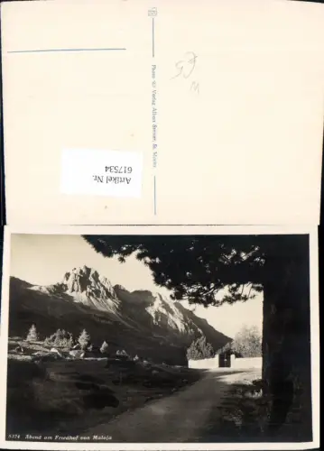 617534,Abend a. Friedhof v. Maloja Bregaglia