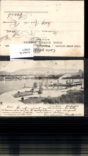 670877,Geneve Genf Places des Alpes Schiff Dampfer Switzerland