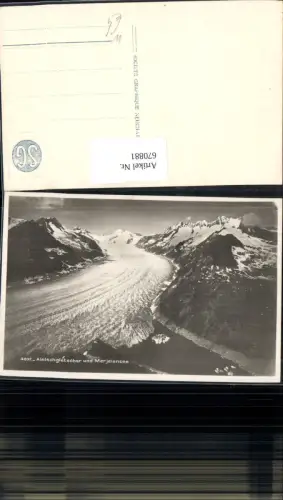 670881,Foto Ak Aletschgletscher u. Merjelensee Riederalp Switzerland