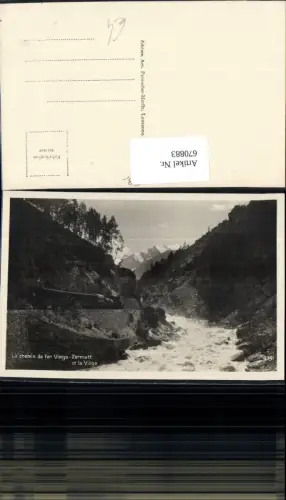 670883,Foto Ak Le chemin de Fer Viege-Zermatt et la Viege Switzerland