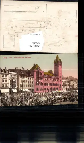 670895,Basel Marktplatz u. Rathaus Markt Switzerland