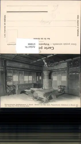 670898,Zürich Landesmuseum Zimmer Frauenkloster Oetenbach Kachelofen Switzerland