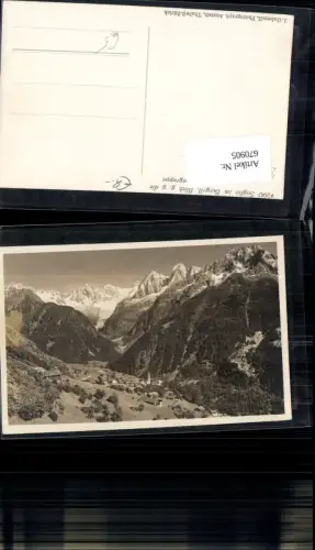 670905,Foto Ak Soglio im Bergell Blick g. d. Bondascagruppe Switzerland